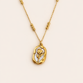 COLLAR ROSA DORADA