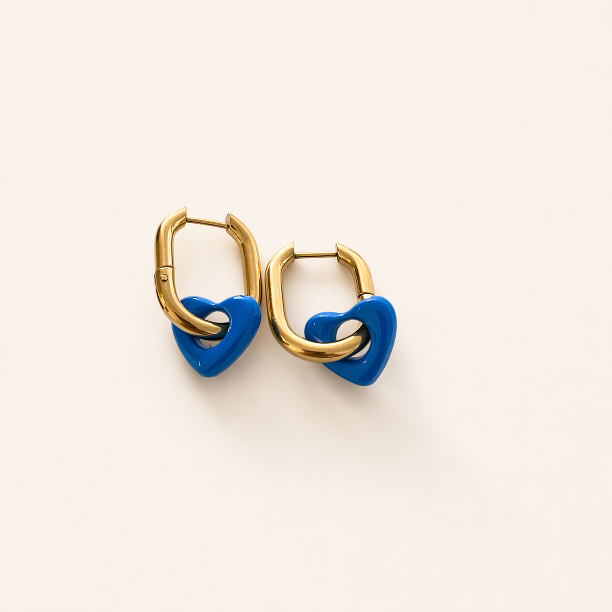 ARGOLLAS CORAZÓN AZUL