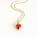 COLLAR CORAZÓN DERRETIDO ROJO