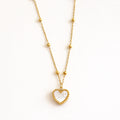 COLLAR CORAZÓN PERLADO