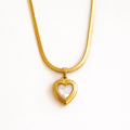 CADENA CORAZÓN PERLADO