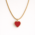 COLLAR CORAZÓN ROSA CEREZA