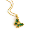COLLAR MARIPOSA CRISTAL VERDE