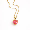 COLLAR CORAZÓN CRISTAL ROSA
