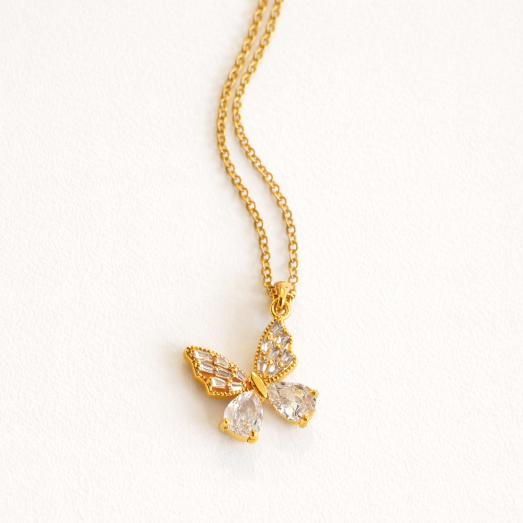 COLLAR DE MARIPOSA CRISTAL PIERIS