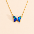 COLLAR MARIPOSA CRISTAL AZUL