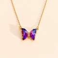 COLLAR MARIPOSA CRISTAL VIOLETA