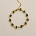 PULSERA CORAZONES VERDES