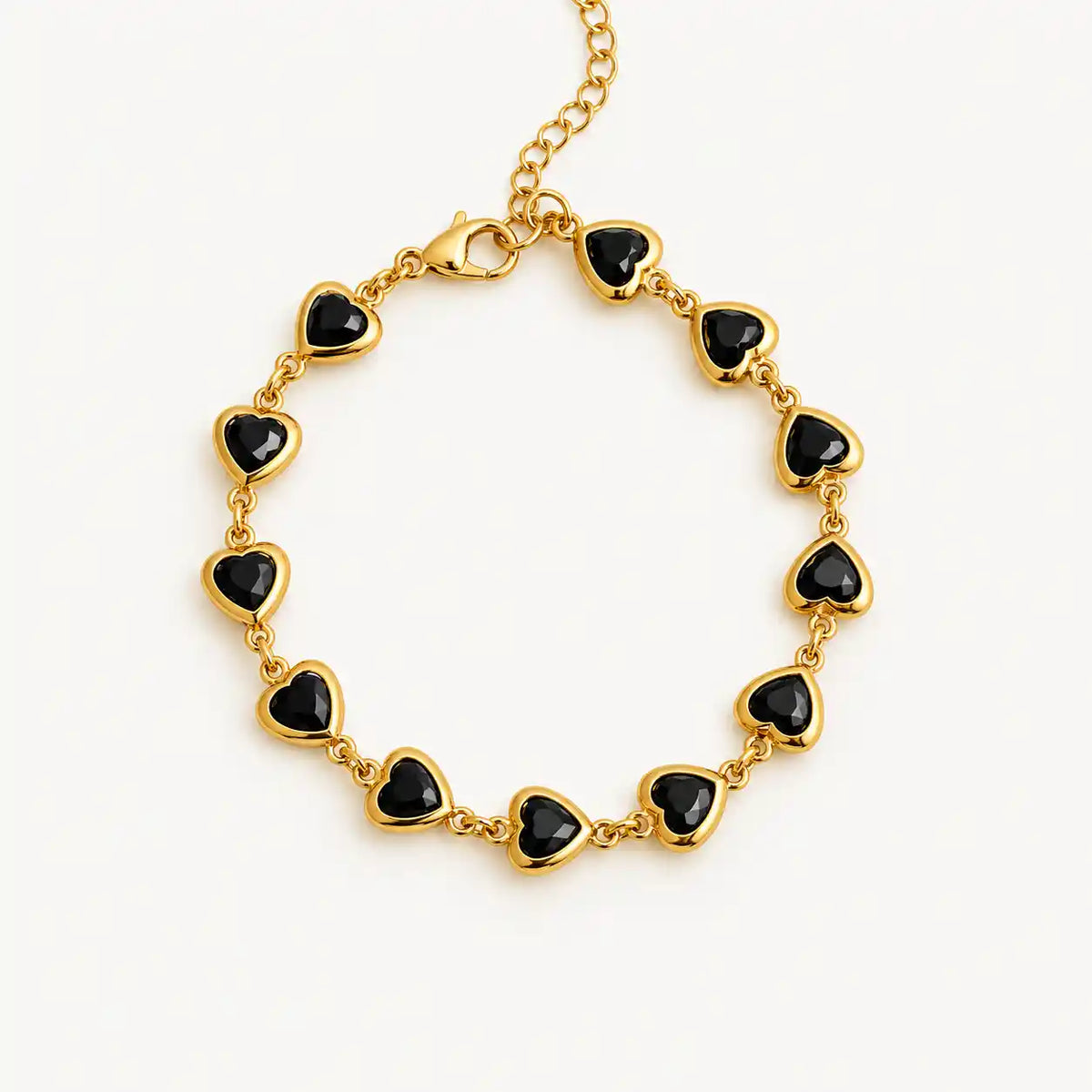 PULSERA CORAZONES NEGROS