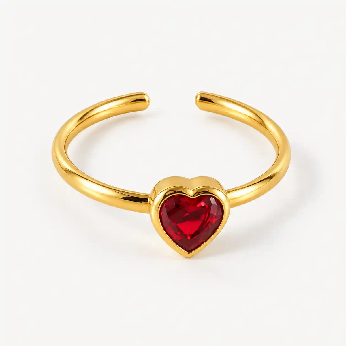 ANILLO CORAZON ROJO
