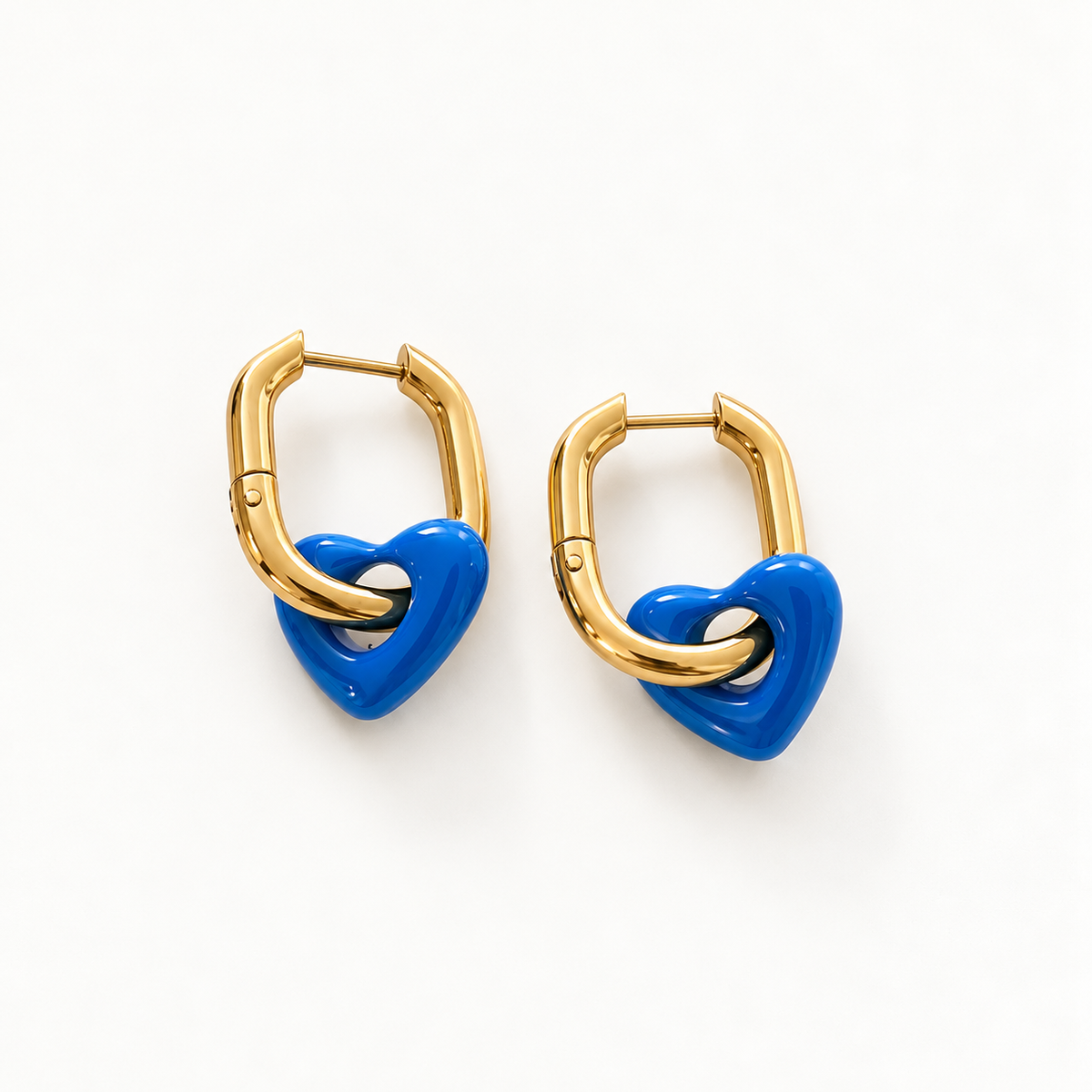 ARGOLLAS CORAZÓN AZUL