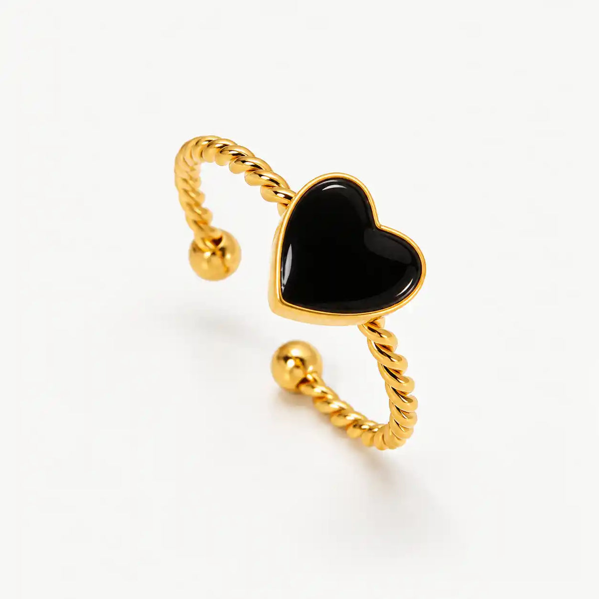 ANILLO CORAZON NEGRO