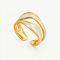 ANILLO BLANCO ONDA